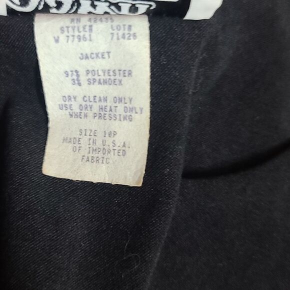 Vintage 80s Red Black Edgy Colorblock Blazer - Picture 6 of 12